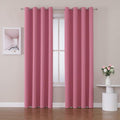 ChrisDowa Room Darkening Curtains 120 Inches Long 2 Panels Set for Living Room, Grommet Thermal Insulated Blackout Curtains for Bedroom (Pink, 52 x 120 Inch)-Ruum Studio Home