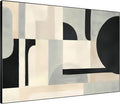 SIGNWIN 60"x72" Extra Large Framed Wall Art Modern Neutral Abstract Geometric in Black and Beige, Clean Minimalist Design for Home Living Room Bedroom Decor (Frame Assembly Required)-Ruum Studio Home