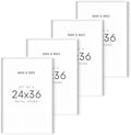 HAUS AND HUES Set of 4 White Poster Frames 24x36 - Gallery Wall Frame Set, Large Picture Frames (Aluminum), 24 by 36 in-Ruum Studio Home