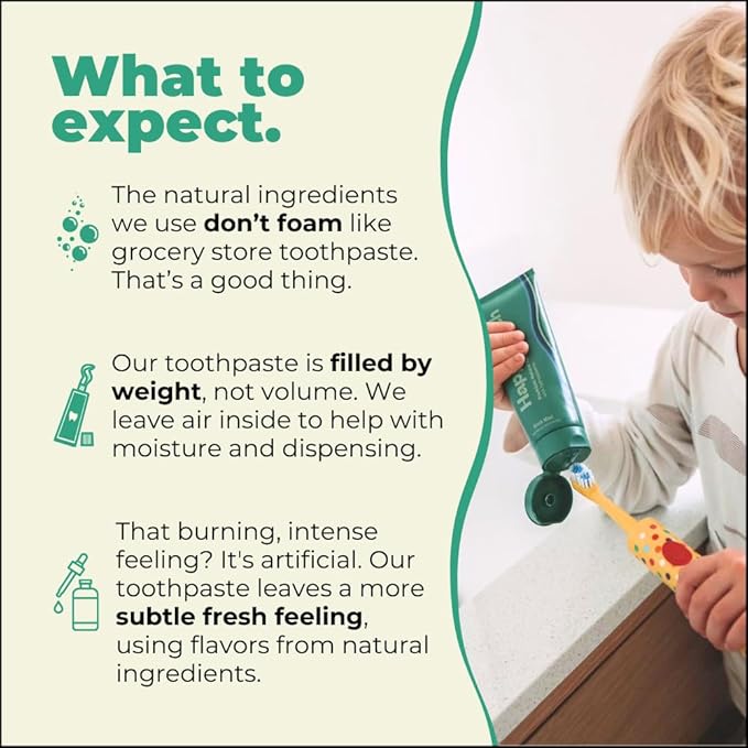 Happy Tooth Hydroxyapatite Toothpaste, Fluoride Free, Natural Whitening for Kids, Toddlers and Adults, SLS Free, Enamel Safe, Dentist Formulated with Clean Ingredients, Sweet Orange Flavor, 3.4oz-Ruum Studio Home