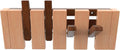 Wall Mounted Piano Key Hanger | Flip Style Hook | Entrance Wall Art Hook, Made of Oak Wood (3 Times Painted, 4 Times Polished) (Walnut-Beech, 4Hooks)-Ruum Studio Home