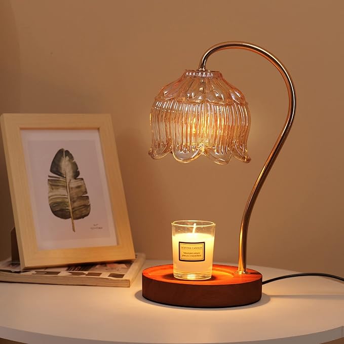 GEEZO Fragrance Candle Warmer Lamp，Electric Candle Warmer with Timer & Dimmer，Mom Christmas Birthday Gifts for Women, House Warming Gifts New Home Bedroom Decor-Ruum Studio Home