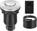 VEVOR Garbage Disposal Air Switch Kit, 2.5" Sink Top Air Switch for Food Waste Disposal, Polished Stainless Steel ON/OFF Air Push Button for Waste Disposer - Suitable for Stainless Steel Countertops-Ruum Studio Home