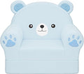 MONKISS Cute Toddler First Chair, Kids' Armchairs, Mini Couch for Baby, Blue Bear, 1~2.5 Years Old-Ruum Studio Home