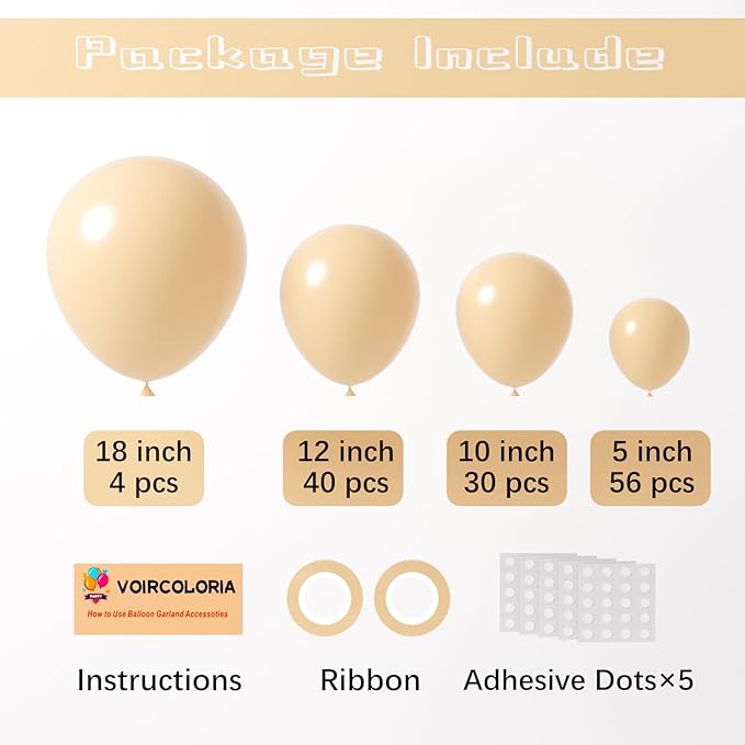 130pcs Blush Pink Balloons Different Sizes 18" 12" 10" 5" Boho Pink Latex Balloon Garland Arch Kit for Birthday Baby Shower Graduation Wedding Gender Reveal Party Decorations-Ruum Studio Home