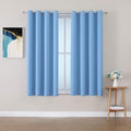 ChrisDowa Grommet Room Darkening Curtains for Bedroom and Living Room - 2 Panels Set Thermal Insulated Blackout Curtains (Sky Blue, 52W x 45L)-Ruum Studio Home