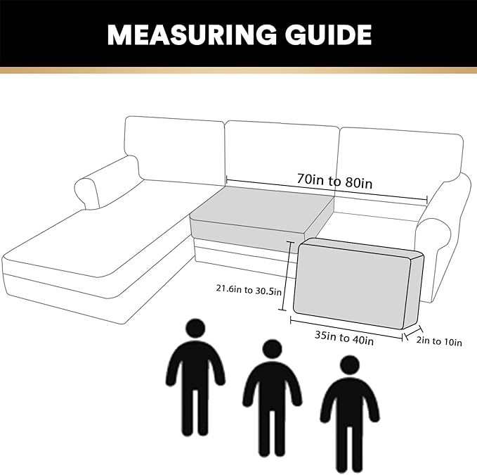 PrinceDeco Velvet Couch Cushion Cover Soft Stretch Cushion Slipcover for Chair Loveseat Sofa Cushion Furniture Protector Seat Cushion Sofa Cover (2 Piece Large Sofa Cushion Covers, Grey)-Ruum Studio Home