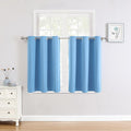 ChrisDowa Small Window Curtains for Kitchen and Bedroom - Grommet Short Thermal Insulated Room Darkening Curtains (2 Panels, Sky Blue, 42 x 36 Inch)-Ruum Studio Home