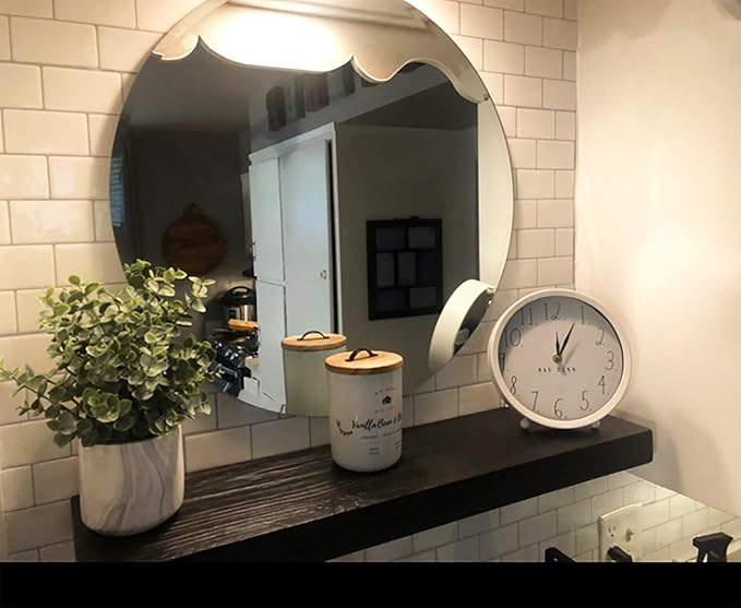 joelsantiques 36 Inch Wooden Floating Shelves for Wall - 36x8x2 in - Made of Natural Wood - Heavy Duty Rustic Wall Shelves - Made in USA - Perfect for Living Room, Kitchen - Mocha-Ruum Studio Home