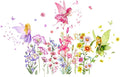 Set of 3 Sheets Size 40x12 Inch Spring Summer Window Cling Sticker Angels, Flowers, and Butterfly Window Stickers, Spring and Summer Decor, Wall, Window Glass Display Stickers (Fairy Theme)-Ruum Studio Home