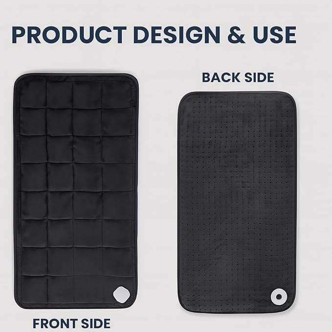 Weighted Heating pad XL 17''x33'' Heat pad for Period Cramps Heating Pads Large Heated pad for Back Pain Relief Products Electric Heat Pads Heated Pad for Bed Christmas Gifts for Mom Dad-Ruum Studio Home