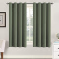 H.VERSAILTEX Window Treatment Blackout Thermal Insulated Room Darkening Solid Grommet Curtains/Drapes for Bedroom (Set of 2 Panels,52 by 63 Inch Long, Bronze Green)-Ruum Studio Home
