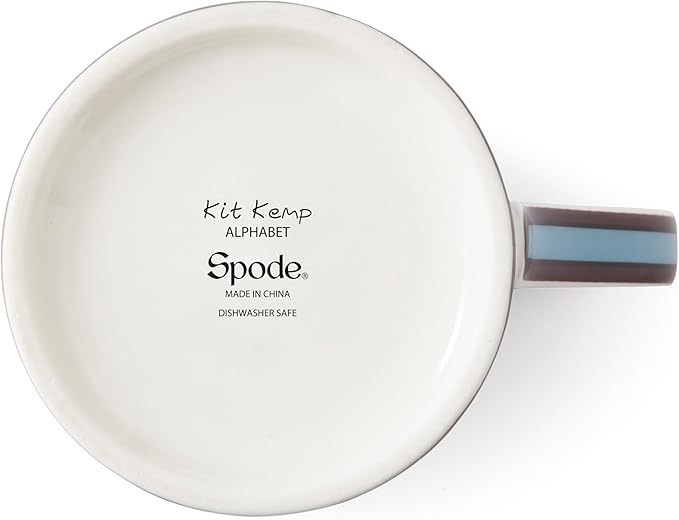 Spode Kit Kemp 12oz Mug, I Initial - Fine China Coffee Cup with Floral Alphabet Design, Custom Letter Mug for Unique Gift Giving - Personalized Kitchen Drinkware, Dishwasher Safe & Stylish-Ruum Studio Home