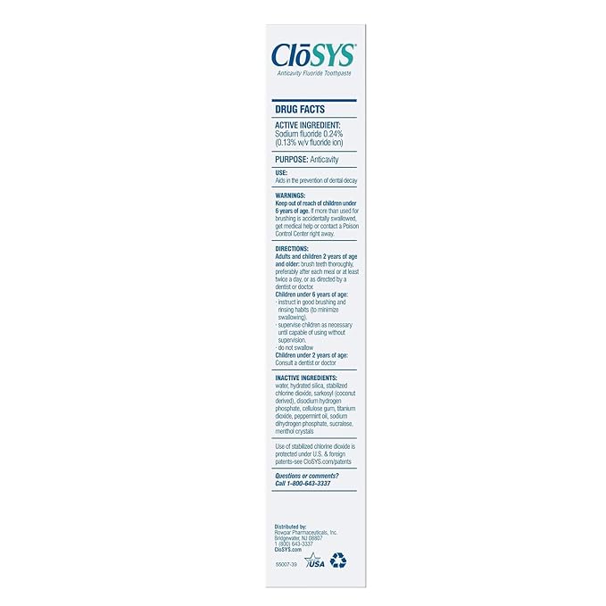 CloSYS Fluoride Toothpaste, 7 Ounce (Pack of 3), Gentle Mint, Whitening, Enamel Protection, Sulfate Free-Ruum Studio Home