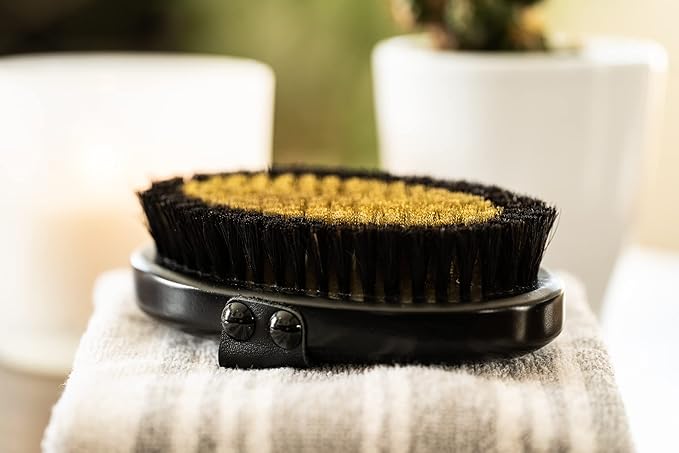 Copper Body Brush - Dry Brushing Body Brush with Ion Charged Copper Bristles, Glowing Skin, Lymphatic Drainage and Blood Circulation Improvement-Ruum Studio Home