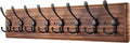 Coat Rack Wall Mount, Wooden Heavy Duty Coat Rack for Wall,8 Triple Coat Hanger Hooks for Hanging Coats,Jacket,Hat,Clothes (Brown, 8 Hooks)-Ruum Studio Home