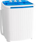 Greenvelly Portable Washing Machine, 16 Lbs Compact Mini Washer and Dryer Combo, Semi-automatic Twin Tub Washer with Drain Pump for Dorms, Apartments, RVs (Blue)-Ruum Studio Home