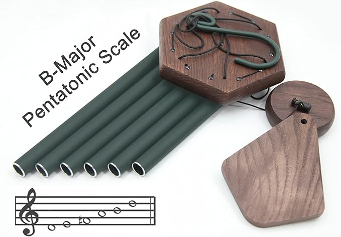 Small Green Wind Chimes for Outside, Tuned Soothing Melody, Sympathy Chimes for Mom/Housewarming, Outdoor Decoration-Ruum Studio Home