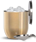 SNOWFOX Plus, Premium Vacuum Insulated Stainless Steel Ice Bucket with Lid/Scoop,Home Bar Accessories,Elegant Bartending Ice Buckets for Parties,Beautiful Outdoor Supplies,3L,Shimmer Gold-Ruum Studio Home