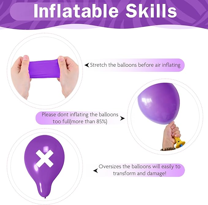 Purple Pink Black Balloons 12 Inch Pastel Pink Purple Black Latex Helium Balloon Purple Metallic Party Balloons for Girls Cartoon Anime Birthday Baby Shower Halloween Party Decorations-Ruum Studio Home