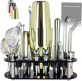 22-Piece Cocktail Shaker Set, 25/20oz Bartender Kit, Bartending Stainless Steel Bar Tools Sets for Drink Mixing, Boston Cocktail Shakers with Stand Recipes Booklet (Rose Copper-25-20oz)-Ruum Studio Home