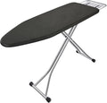 Ironing Board, Heat Resistant Cover Iron Board with Steam Rest, Non-Slip Foldable Ironing Stand. Heavy Sturdy Metal Frame Legs Iron Stand(13 * 34 * 53 Inches) (Silver Black)-Ruum Studio Home