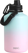 DRINCO Stainless Steel Water Bottle Spout Lid Vacuum Insulated Double Wall Water Bottle Wide Mouth (64oz 40oz 32oz 22oz 18oz 14oz) Leak Proof Keep Cold Sport Camping Hiking (64 oz, 64oz Macaron)-Ruum Studio Home