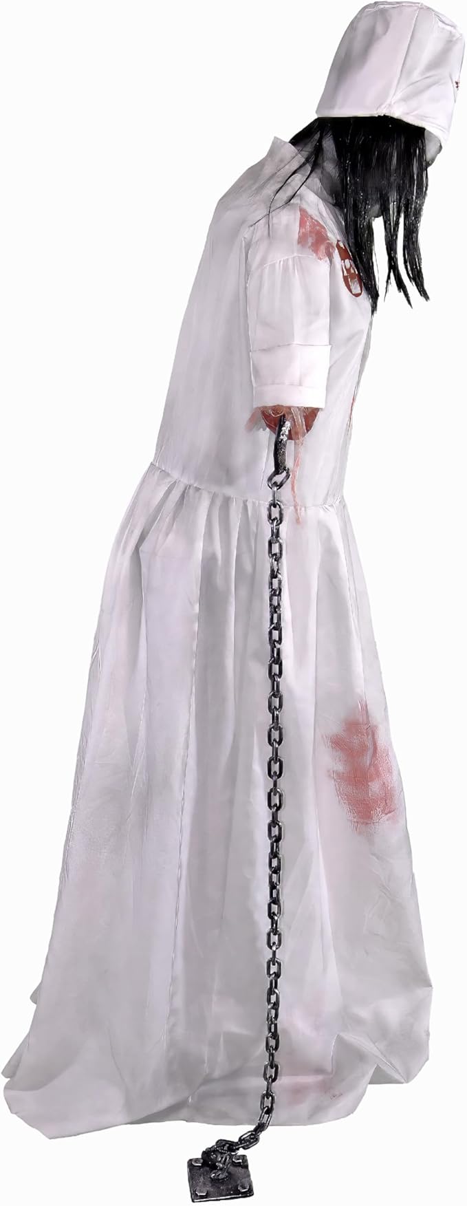 Haunted Hill Farm Life-Size Animatronic Convulsing Nurse by Tekky Halloween Decoration with Motion-Activated Sounds-Ruum Studio Home
