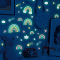 Quanhaigou Rainbow Clouds Stars Glow in The Dark Wall Stickers DIY Home Decor for Kid Boys Girl Bedroom Bathroom Decorations-Ruum Studio Home