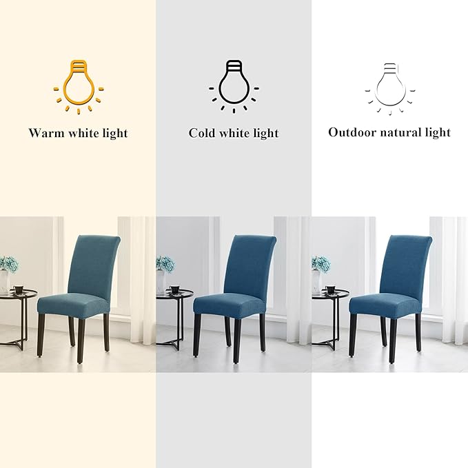 Joccun Chair Covers for Dining Room Set of 6,Chair Slipcovers Stretch Dining Room Chair Covers Seat Protector,Washable Parsons Chair Cover for Home,Hotel,Banquet(Dark Blue,6 Pack)-Ruum Studio Home