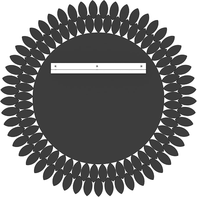 Kelly Miller Round Jeweled Mirror for Wall Decor, 26 in Modern Decorative Wall Mirror with Luxury Diamonds Beveled Vanity Mirror for Bedroom Dresser, Living Room Table, Bathroom, Hallway, Entryway-Ruum Studio Home