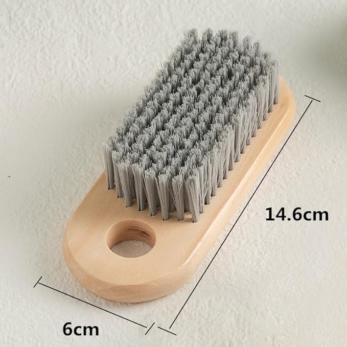2 Pcs Wood Laundry Brush, Clothing Stain Remover Scrubber, Soft Bristle for Scrubbing Out Tough on Delicate, Easy to Grip Hand Washing Clothes-Ruum Studio Home
