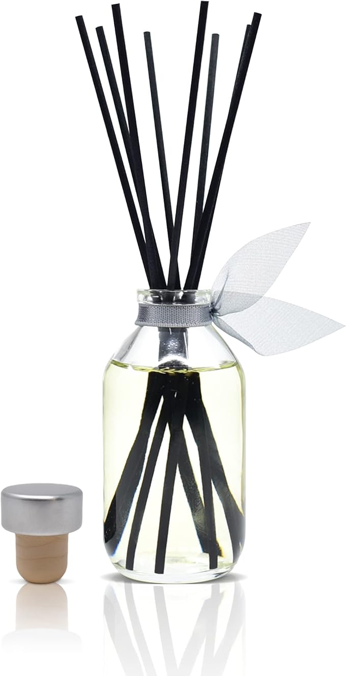 LOVSPA Reed Diffuser Set, Euphoria Luxe Linen Scented Oil Diffuser with Sticks, Home Fragrance Accessories for Bathroom Shelf Decor, Aroma Diffusers for Home or Office Fall Decor, USA Made-Ruum Studio Home