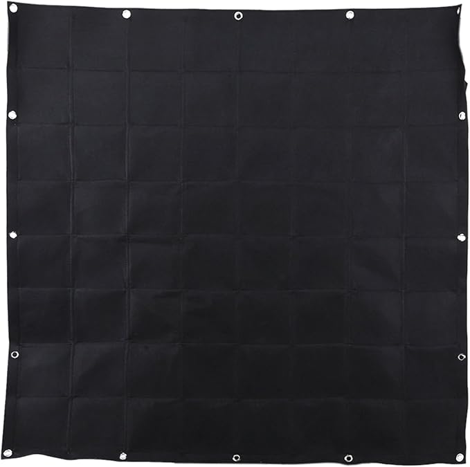 Ogrmar 64 Pockets Vertical Wall Garden Planter Plant Grow Bag for Flower Vegetable for Indoor/Outdoor (64 Pockets, Black)-Ruum Studio Home