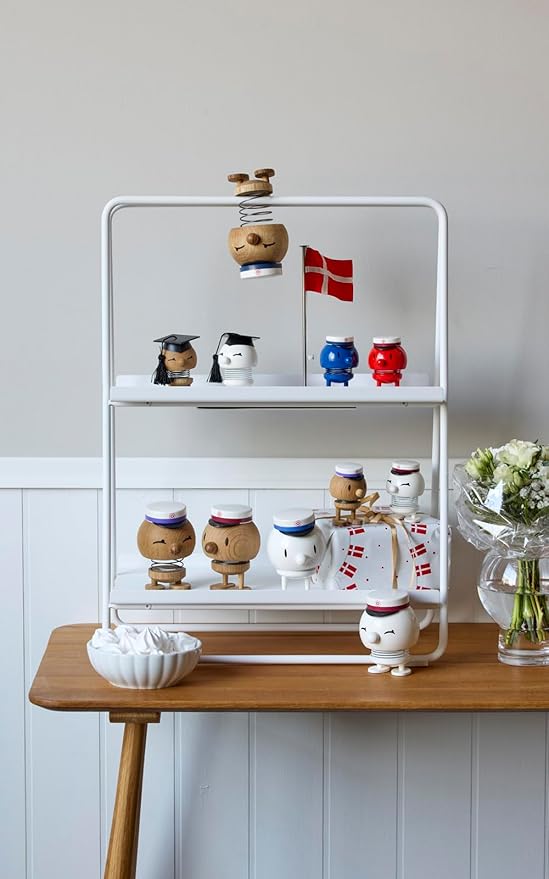Hoptimist Student IQ Bumble, Woody Brown, Home Decor Ornament - Scandinavian Design, Wood W/Metal Spring, Small - Creates Cheerful Movement-Ruum Studio Home