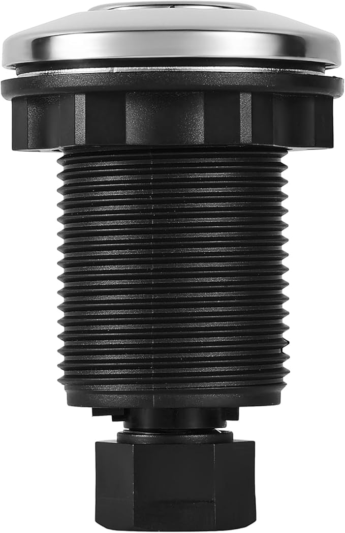 VEVOR Garbage Disposal Air Switch Kit, Dual Outlet Sink Top Air Switch for Food Waste Disposal, 2.5-inch Brushed Nickel Stainless Steel ON/OFF Air Push Button, Suitable for Stainless Steel Countertops-Ruum Studio Home