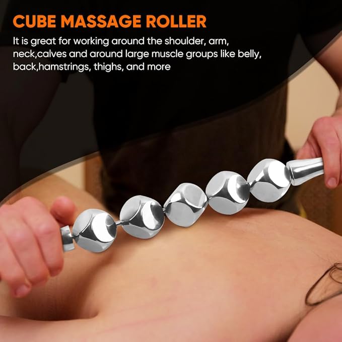 ONUEMP 5-in-1 Stainless Steel Therapy Massage Tools, Gua Sha Scraping Fascia Massage, Maderoterapia Kit Colombiana for Lymphatic Drainage, Cellulite Remover, Ice Body Sculpting-Ruum Studio Home