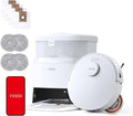 Yeedi M12 Ultra Plus Robot Vacuum and Mop, Upgrade 11800Pa Strong Suction, ZeroTangle Technology, TruEdge Deep Mopping, Auto Mop Washing/Drying, Auto-Lift Mopping, Mini Omni Station, White-Ruum Studio Home
