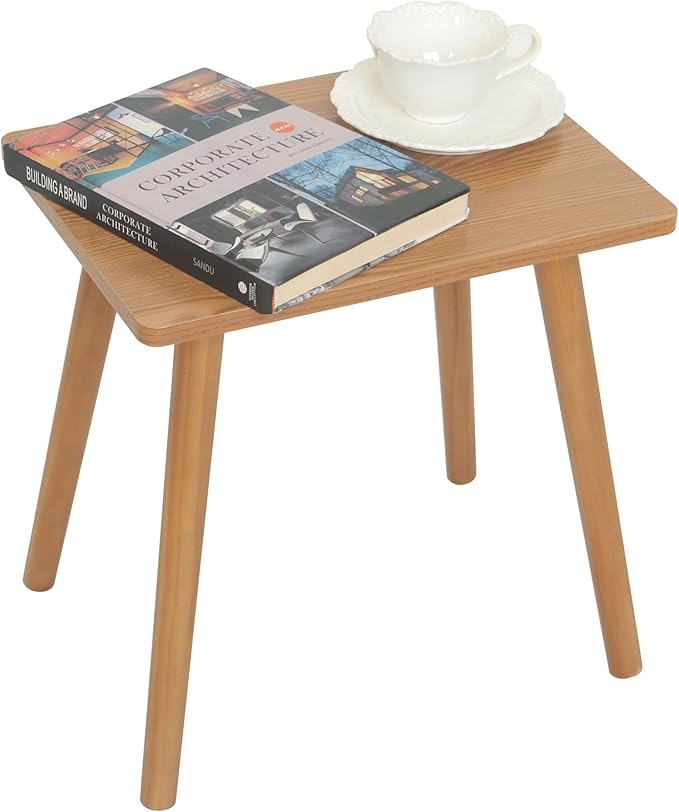 AWASEN Mid Century Modern Side Table, Small End for Living Room Bedroom Office Small Spaces, Modern Side Table Nightstand with Solid Wood, Easy Assembly, (Brown)-Ruum Studio Home