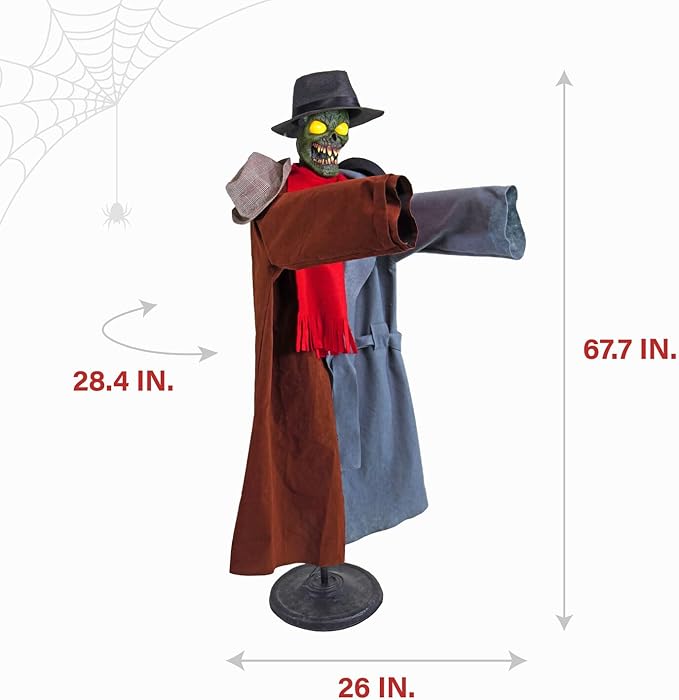 Haunted Hill Farm Life-Size Animatronic Coatrack Monster by Tekky Halloween Decoration with Motion-Activated Sounds-Ruum Studio Home