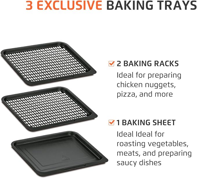 Air Fryer Oven 1800W, 12.7QT Capacity, Touchscreen Panel, Automatic Shut-Off – Black & Stainless Steel – Mondial-Ruum Studio Home