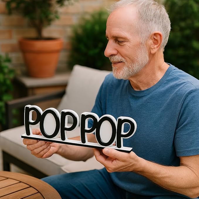 Gift for PopPop, Picture frame for Grandpa, Grandpa picture frame, Pop Pop picture frame, Gift for new papa, Grandparent photo frame (PopPop)-Ruum Studio Home