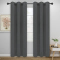 Easy-Going Blackout Curtains for Bedroom, Solid Thermal Insulated Grommet and Noise Reduction Window Drapes, Room Darkening Curtains for Living Room, 2 Panels(46x84 in, Gray)-Ruum Studio Home