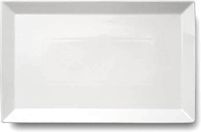 MIECOO Large Serving Platter, 18.5" x 11.5" White Serving Tray, Rectangular Porcelain Plate for Party, Wedding, Birthday, Entertaining, Food, Appetizer, Fruit, Sushi, Dessert-Ruum Studio Home