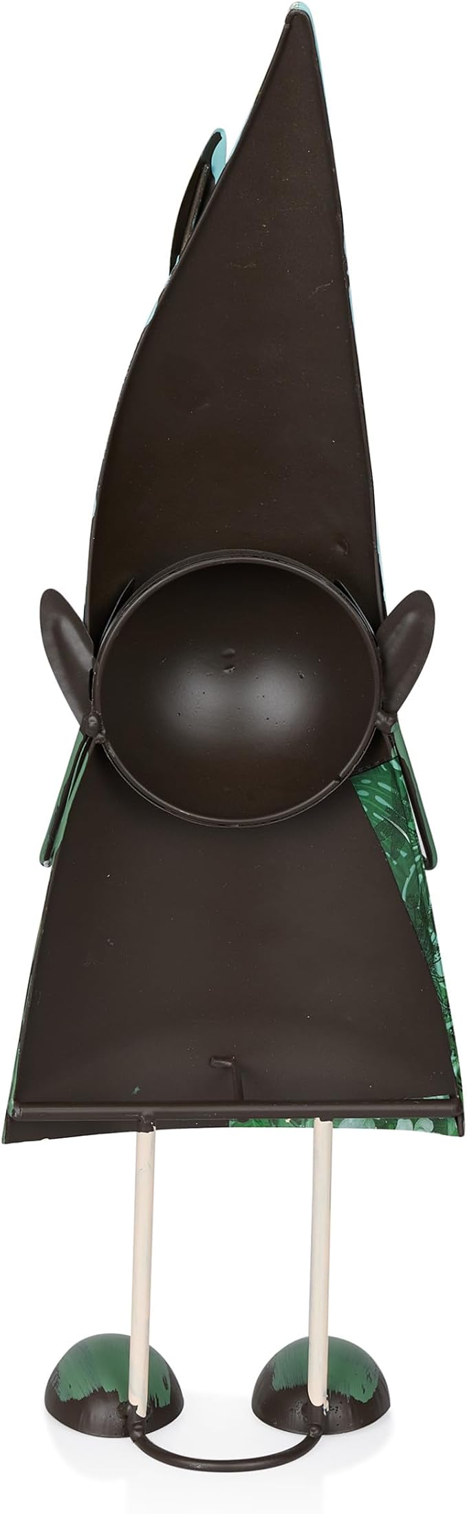 Alpine Corporation MCC798HH See No Evil Metal Gnome Decor, Whimsical Playful Décor for Patio & Garden, 19" H, Green-Ruum Studio Home