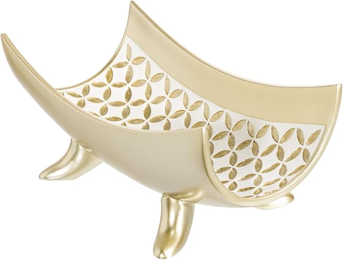 Creative Scents Schonwerk Diamond Lattice Decorative Bowl Table Centerpiece - Home Decor for Living Room, Centerpieces Table Decorations for Dining Room and Coffee Table-Ruum Studio Home