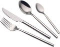 24 Piece Silverware Set For 6 Heavy duty 18/10 Stainless Steel Flatware Set Modern Design Knife/Fork/Spoon Mirror Polished Dishwasher Safe Cutlery Set with Gifts-Ruum Studio Home