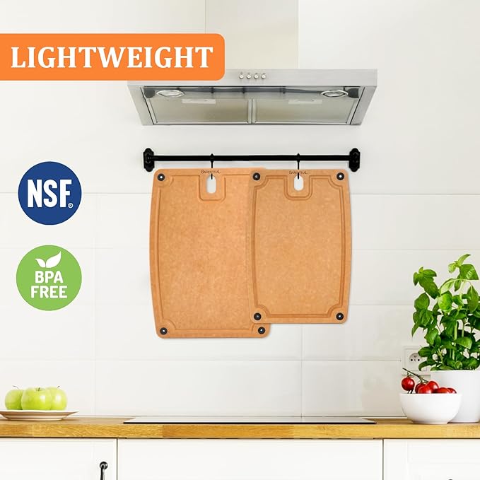 cutting boards for kitchen dishwasher - 2PC cutting board set double-sided with Non-Slip Feet and Juice Groove Composite chopping board for kitchen knife Friendly Cut Meat, Fruit,Vegetable-Ruum Studio Home