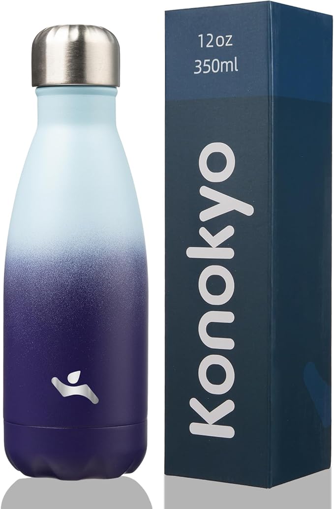 Insulated Water Bottles,12 oz Double Wall Stainless Steel Vacumm Metal Flask for Sports Travel,Ocean Dream-Ruum Studio Home