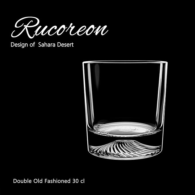 Crystal Whiskey Glasses Set of 2 – 10oz Old Fashioned Rocks Glass for Scotch, Bourbon, Rum & Cocktail – Premium Gift for Men, Dad, or Husband-Ruum Studio Home